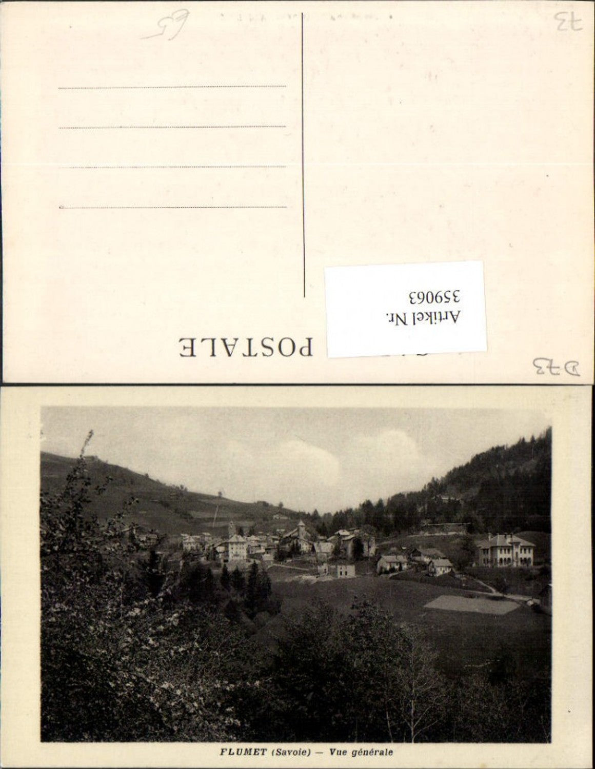 359063,Rhone-Alpes Savoie Flumet Vue generale Totale