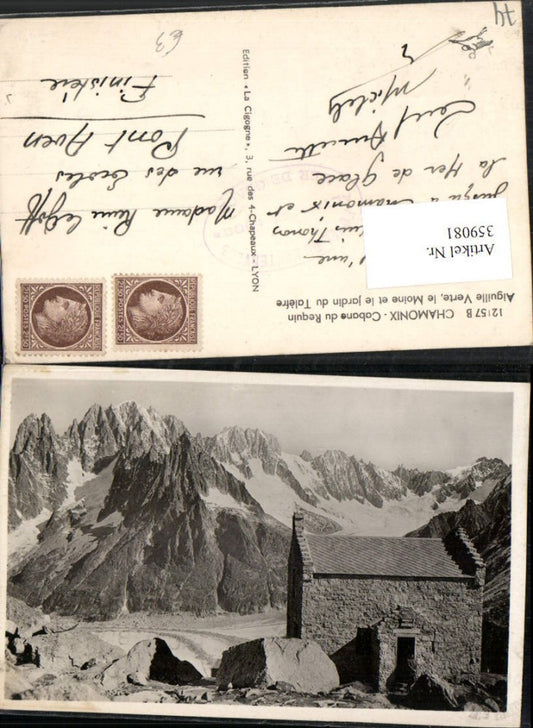 359081,Rhone-Alpes Haute-Savoie Chamonix Cabane du Requin Aiguille Verte Bergkulisse