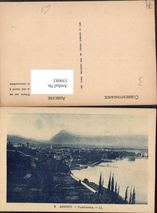 359083,Rhone-Alpes Haute-Savoie Annecy Totale Panorama