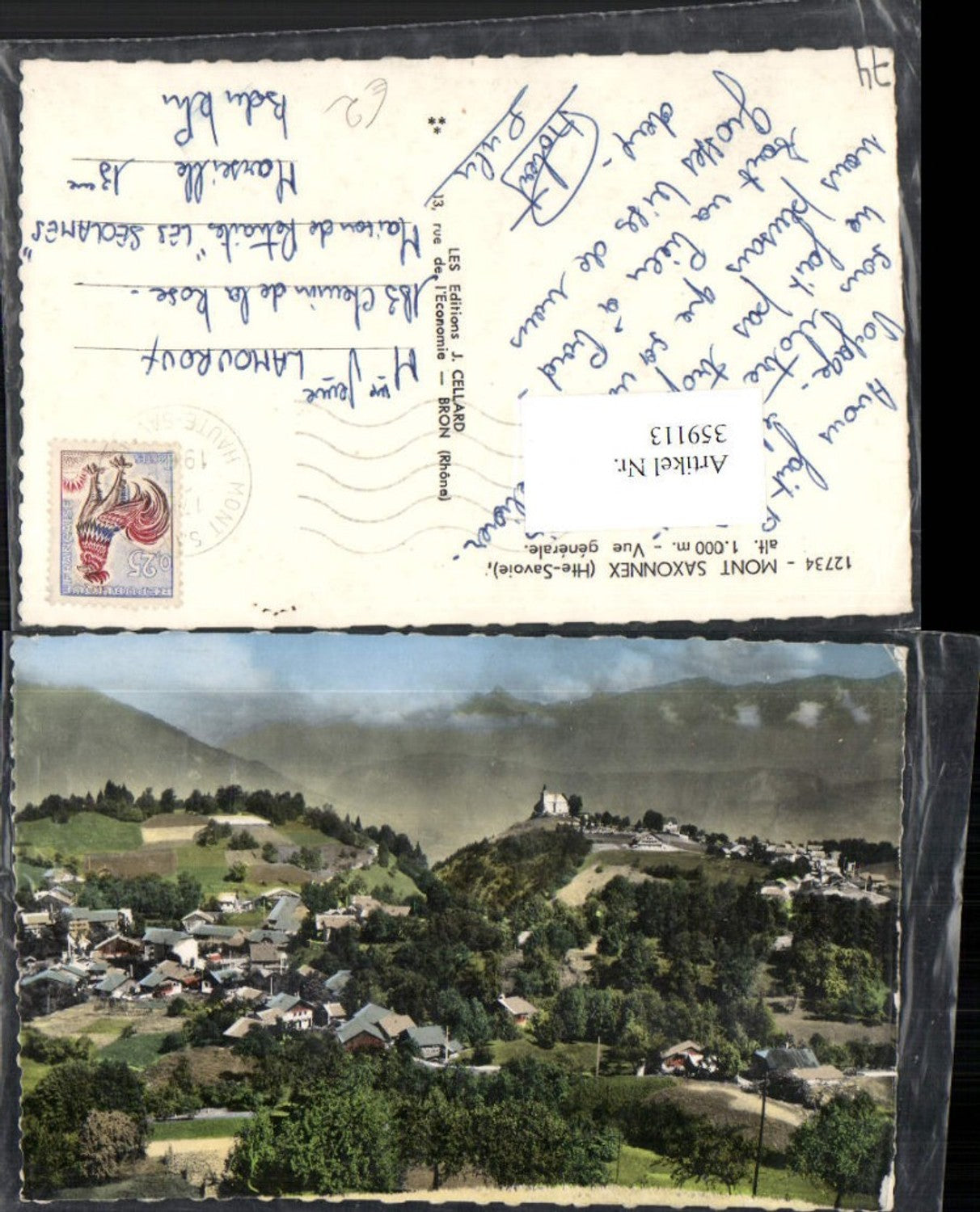 359113,Rhone-Alpes Haute-Savoie Mont Saxonnex Vue generale Totale