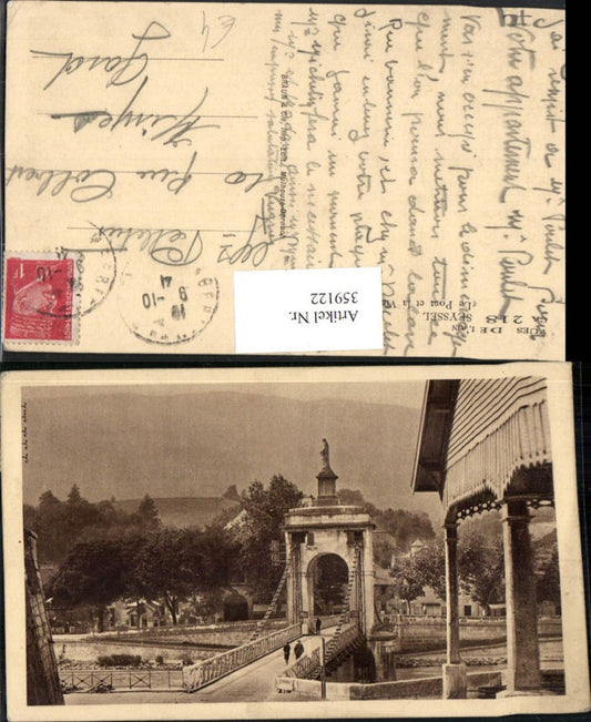 359122,Rhone-Alpes Haute-Savoie Seyssel Le Pont et la Vierge Brücke