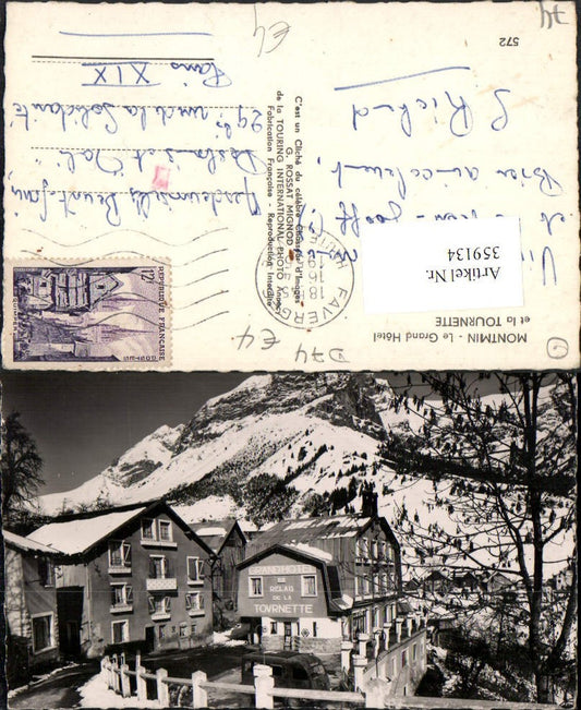 359134,Rhone-Alpes Haute-Savoie Montmin Le Grand Hotel et la Tournette Bergkulisse