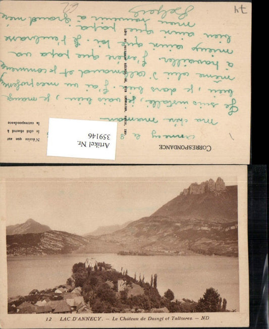 359146,Rhone-Alpes Haute-Savoie Lac d'Annecy Le Chateau de Duingt et Talloires