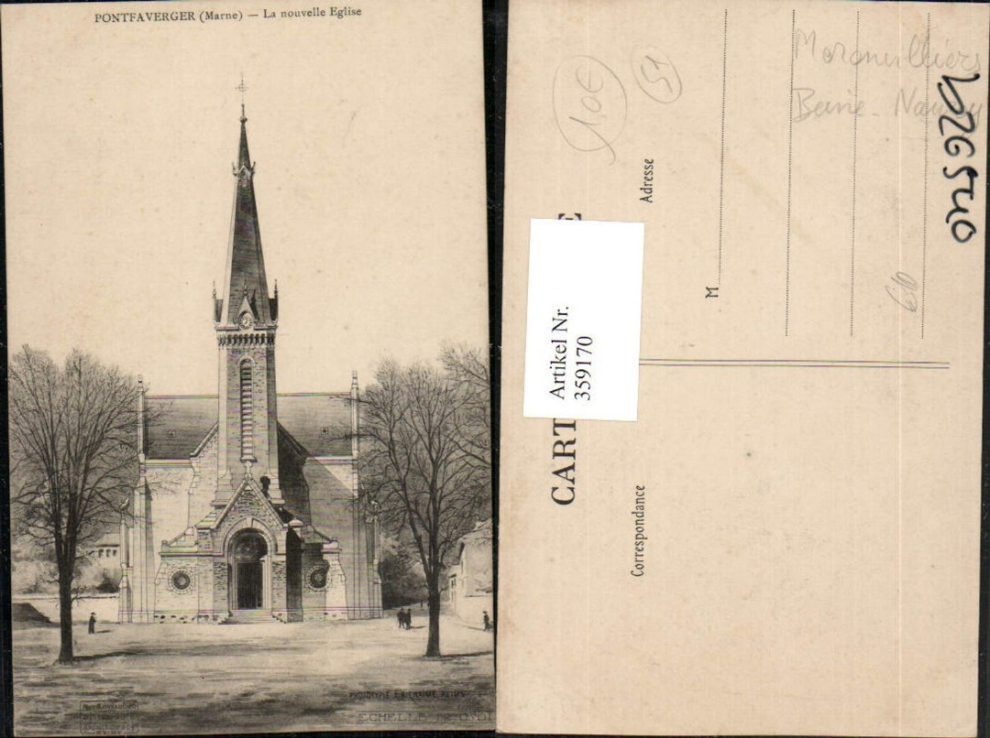 359170,Champagne-Ardenne Marne Pontfaverger La nouvelle Eglise Kirche