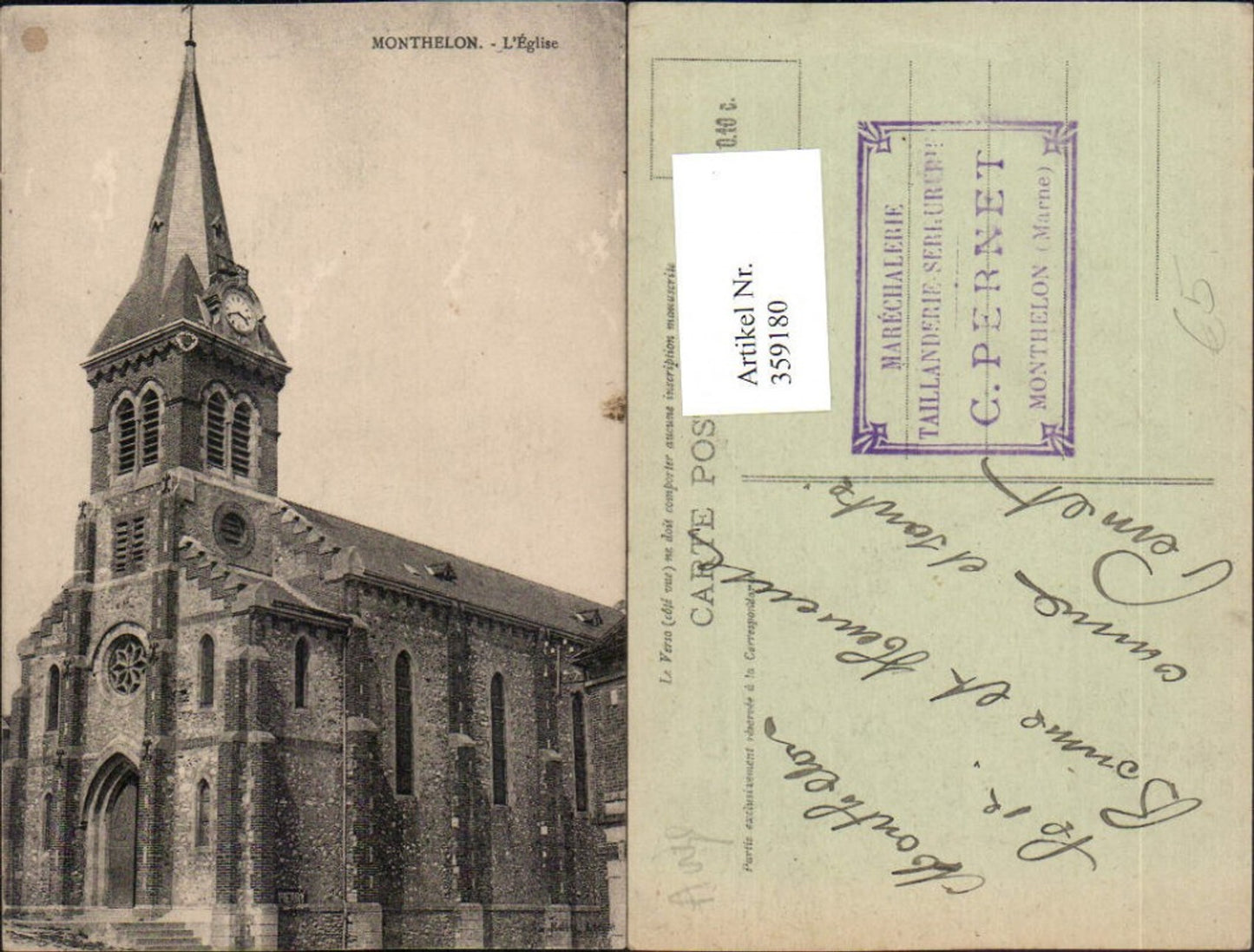 359180,Champagne-Ardenne Marne Monthelon L'Eglise Kirche