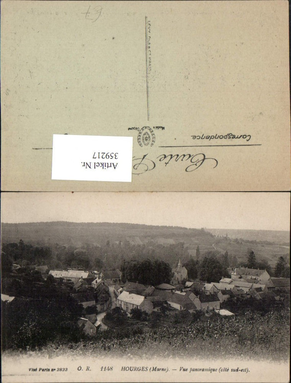 359217,Champagne-Ardenne Marne Hourges Vue panoramique Totale