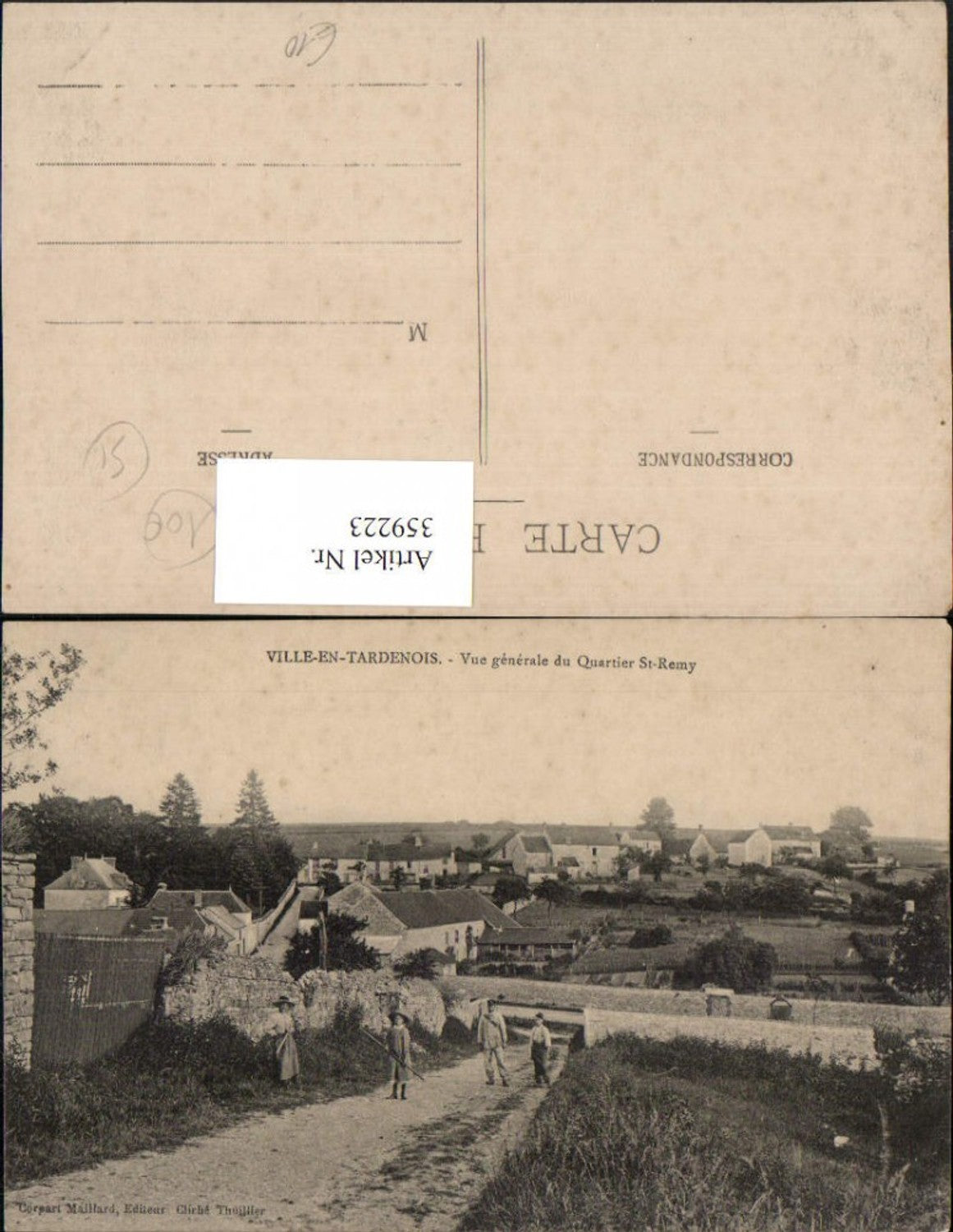 359223,Champagne-Ardenne Marne Ville-en-Tardenois Vue generale du Quartier St-Remy Totale