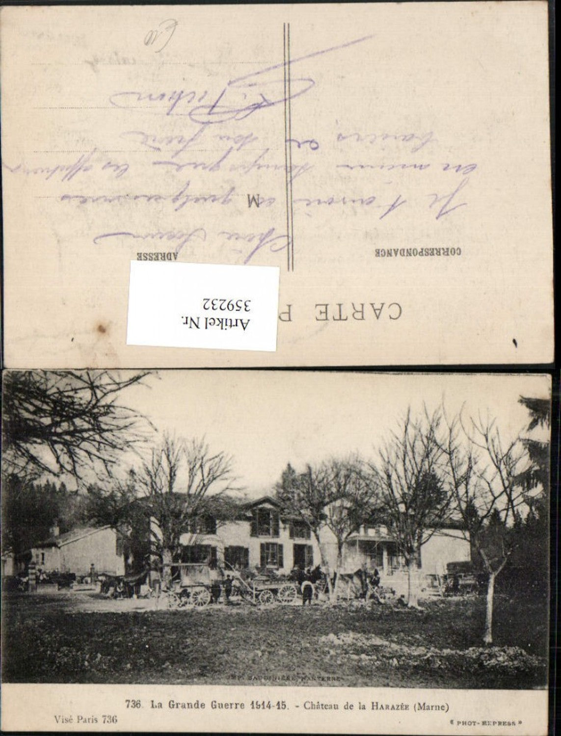 359232,Champagne-Ardenne Marne Grande Guerre Chateau de la Harazee Schloss