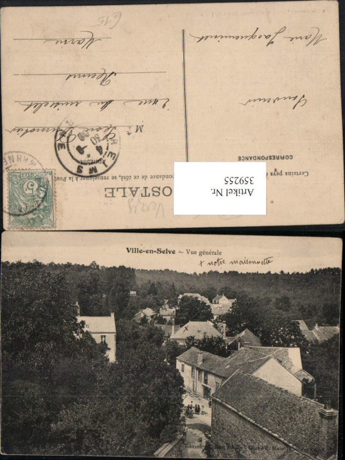359255,Champagne-Ardenne Marne Ville-en-Selve Vue generale Teilansicht
