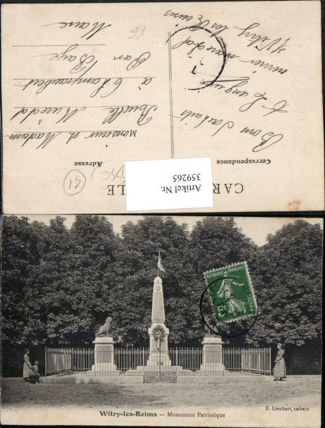 359265,Champagne-Ardenne Marne Witry-les-Reims Monument Patriotique