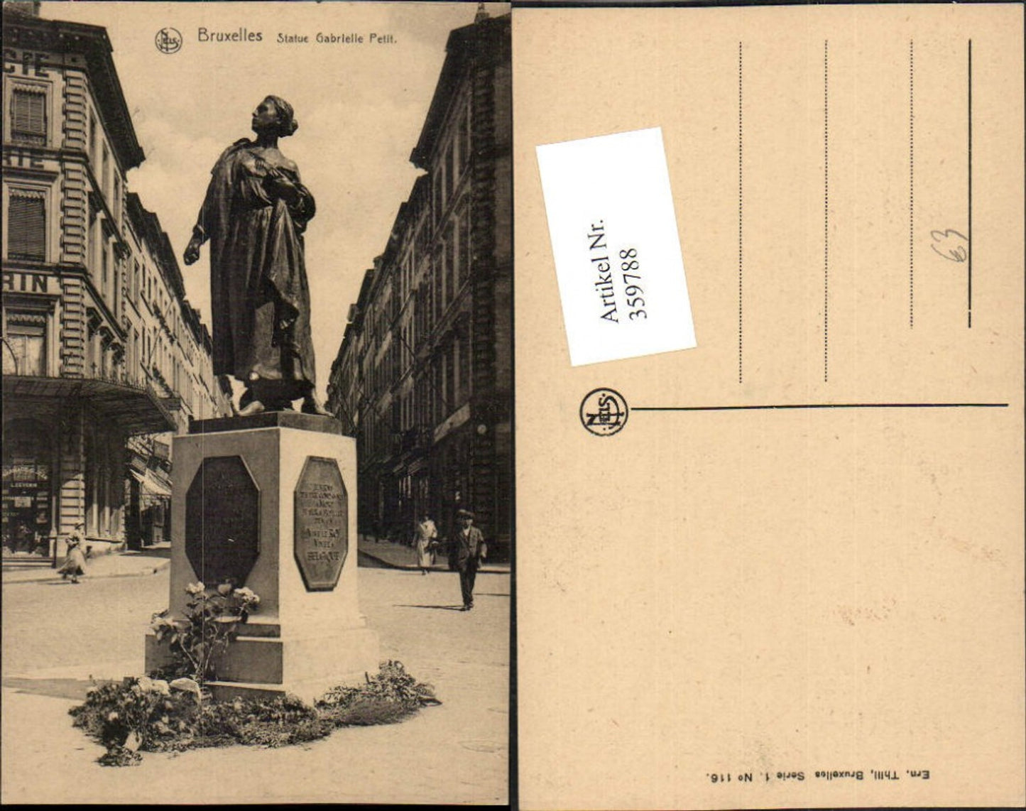 359788,Belgium Bruxelles Brüssel Statue Gabrielle Petit Denkmal