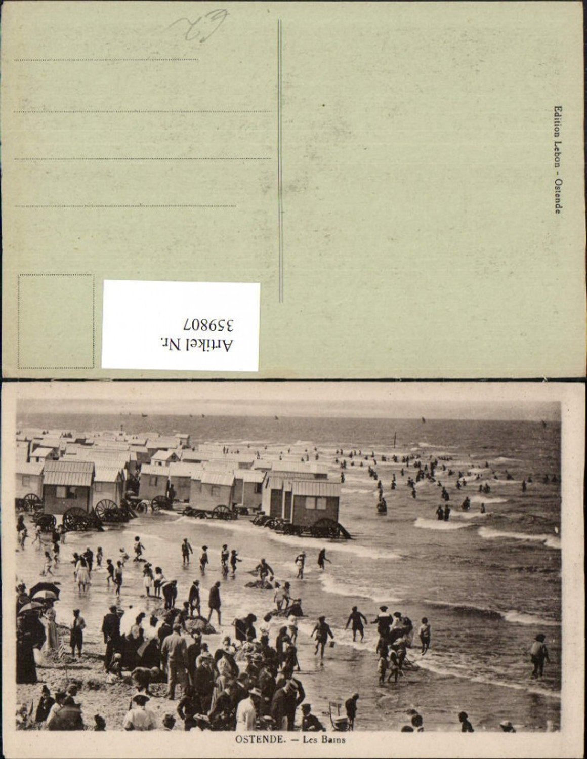 359807, Belgium Ostend Les Bains Beach Beach life