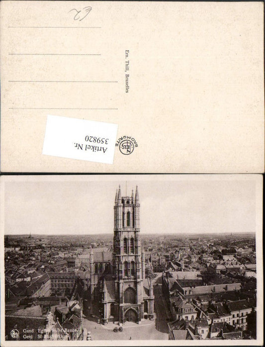 359820, Belgium Ghent Partial view Eglise Saint Bavon Church