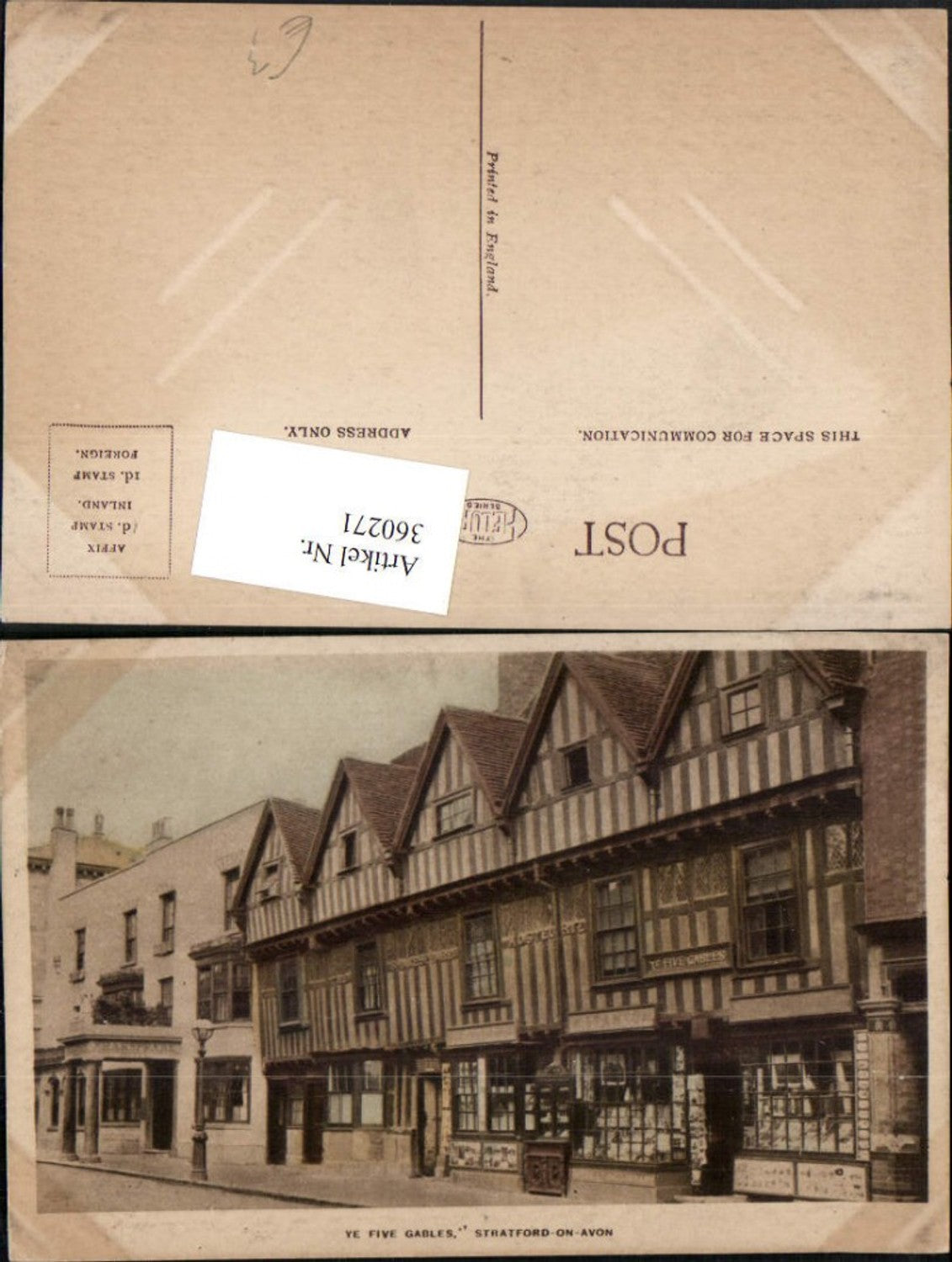 Alte Ansichtskarte – Old Postcard