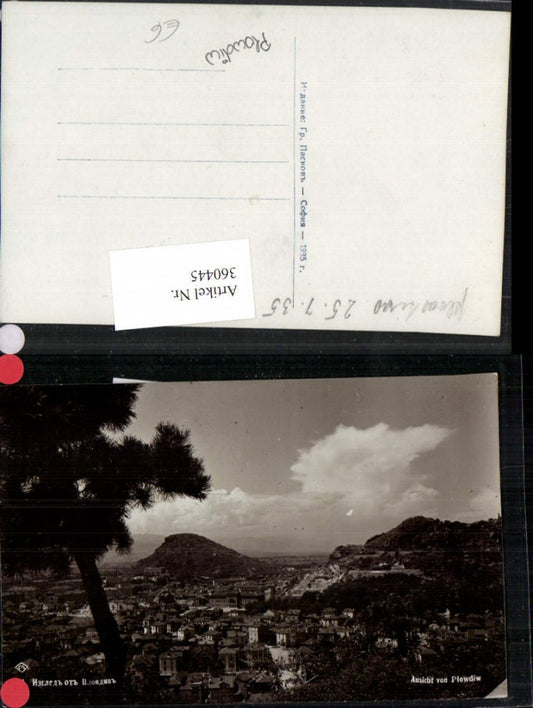 360445,Bulgaria Ansicht von Plowdiw Totale