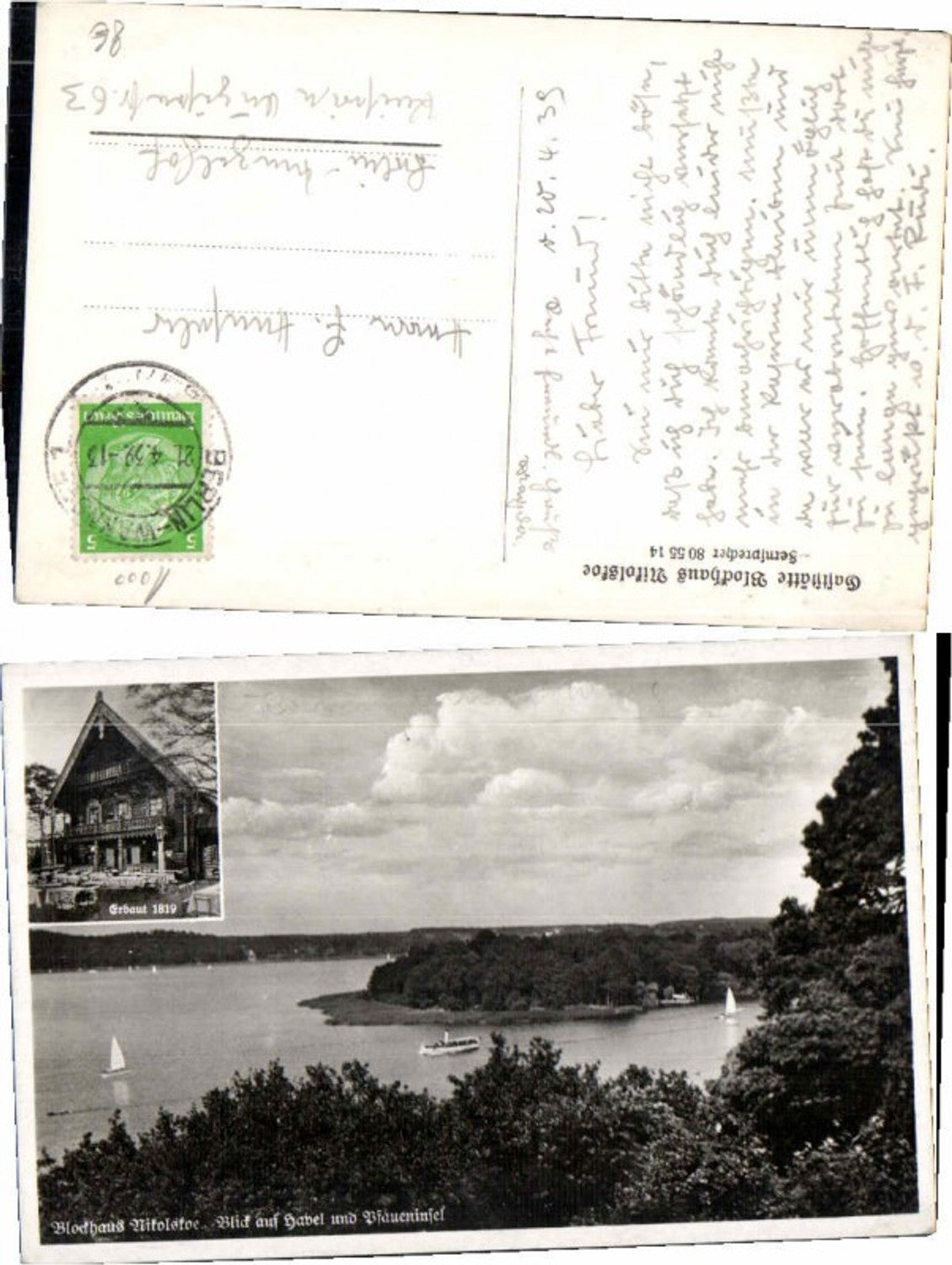 59259,Gasthaus Nickolstoe Berlin Wannsee 1939