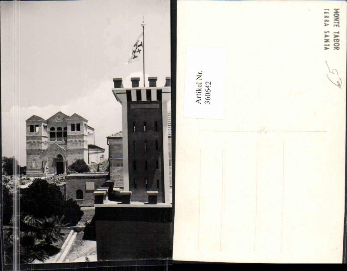 360642,Foto AK Israel Monte Tabor Terra Santa Kirche