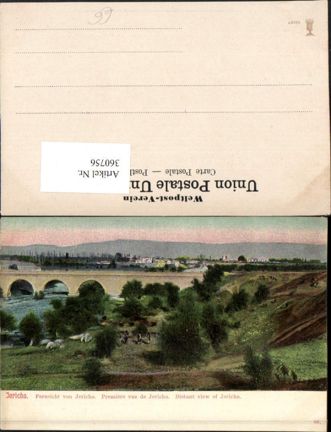 360756,Palästina Jericho Premiere vue de Jericho Teilansicht Brücke