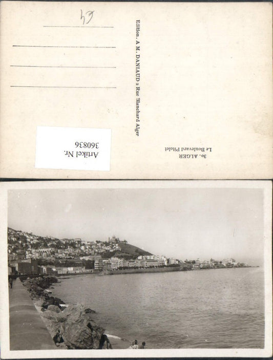 360836,Africa Algeria Alger Algier Le Boulevard Pitolet Teilansicht Küste