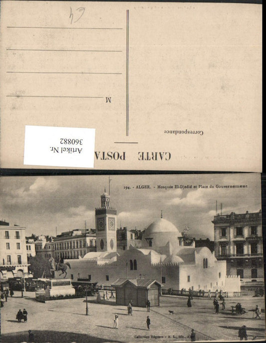 360882,Africa Algeria Alger Algier Mosquee El-Djedid et Place du Gouvernement Moschee