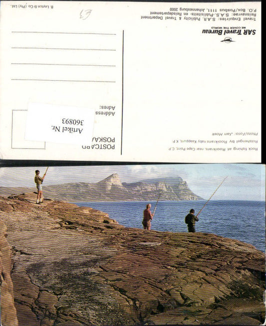 360893,Africa South Africa Rock fishing at Rooikrans near Cape Point Küste Fischer