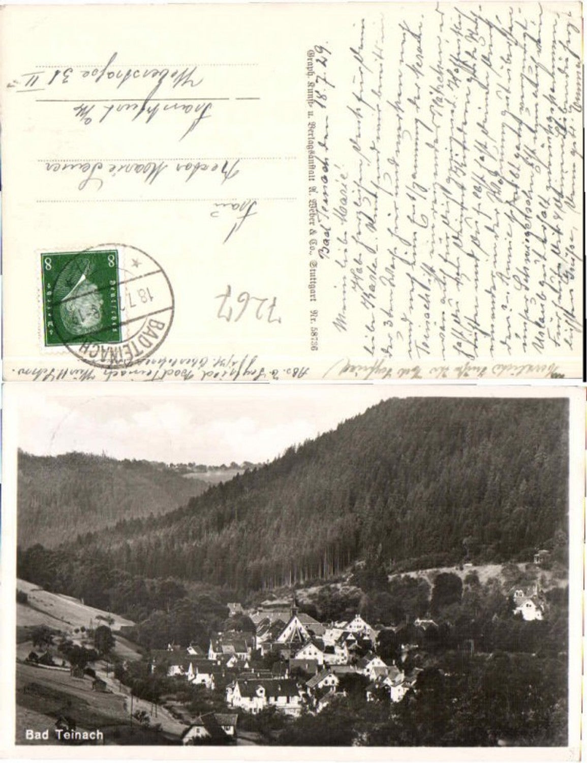 59640,Bad Teinach Ortsansicht 1927