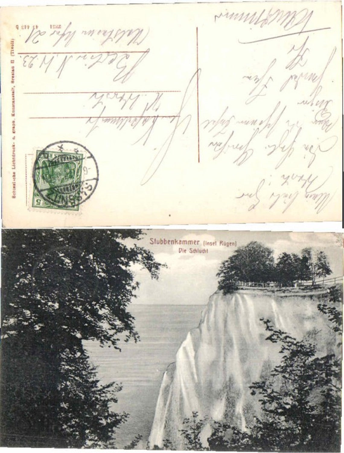 59767,Stubbenkammer Rügen Schlucht 1905