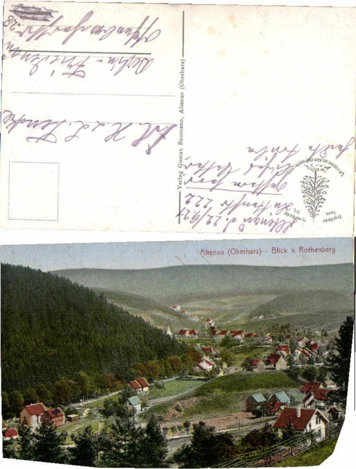 59809,Altenau Oberharz Harz  Blick v. Rothenberg