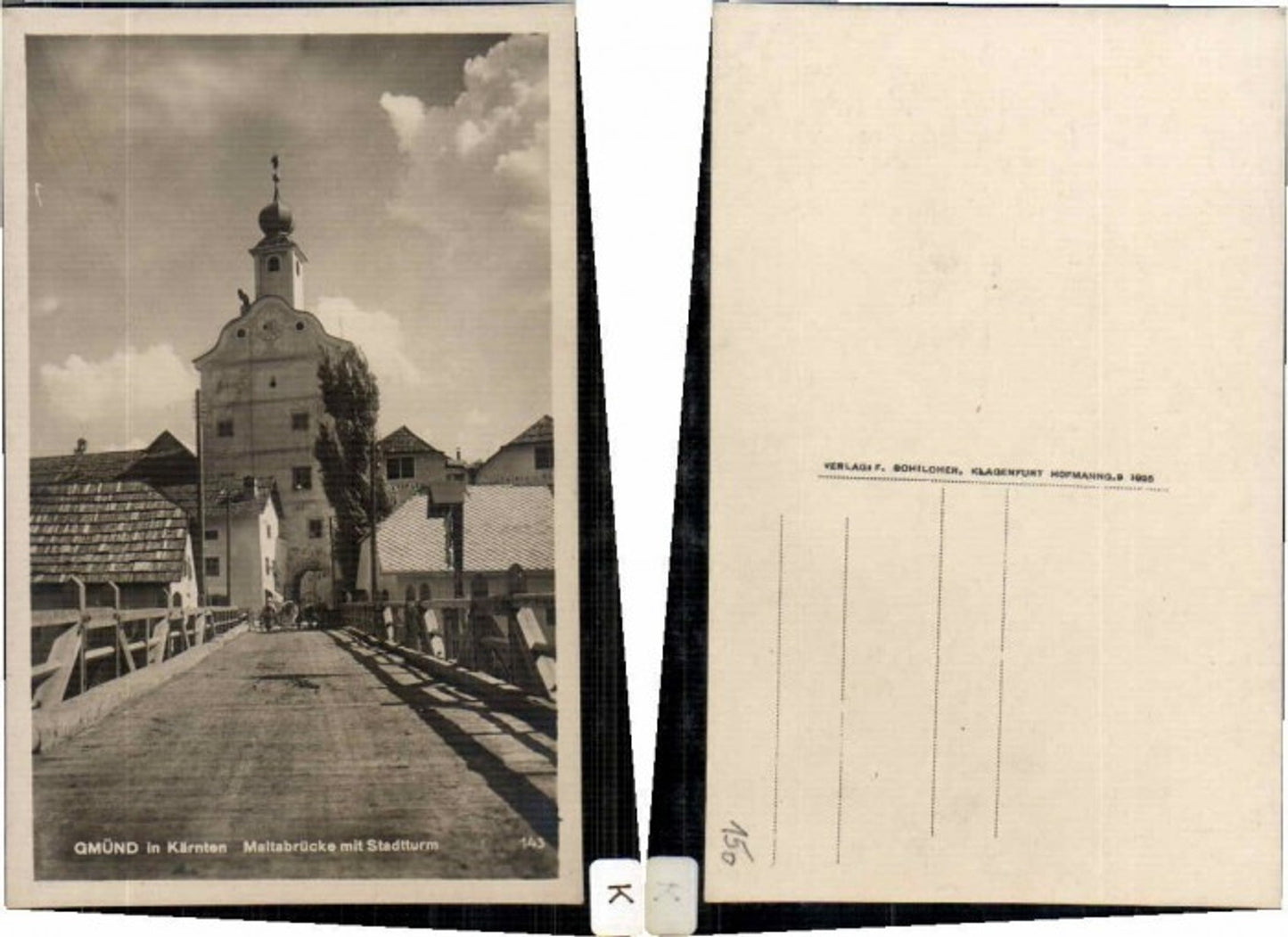 60075,Gmünd in Kärnten Maltabrücke Stadtturm