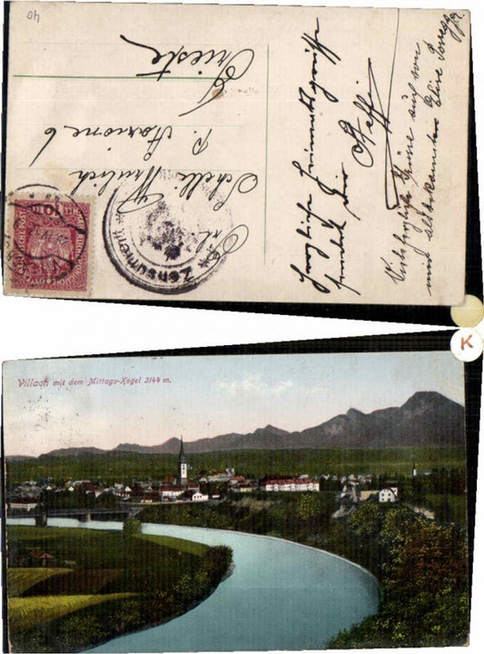 60115,Villach m. Mittagskogel Vororte 1915