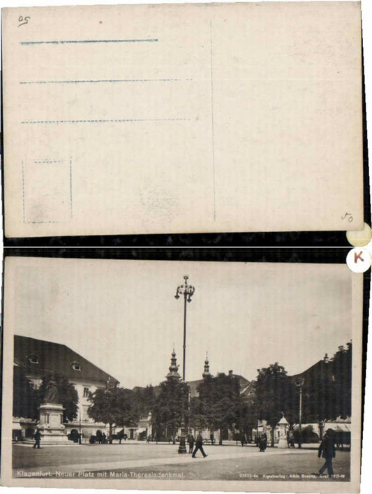 60146,Klagenfurt Neuer Platz Maria Theresiendenkmal 1917