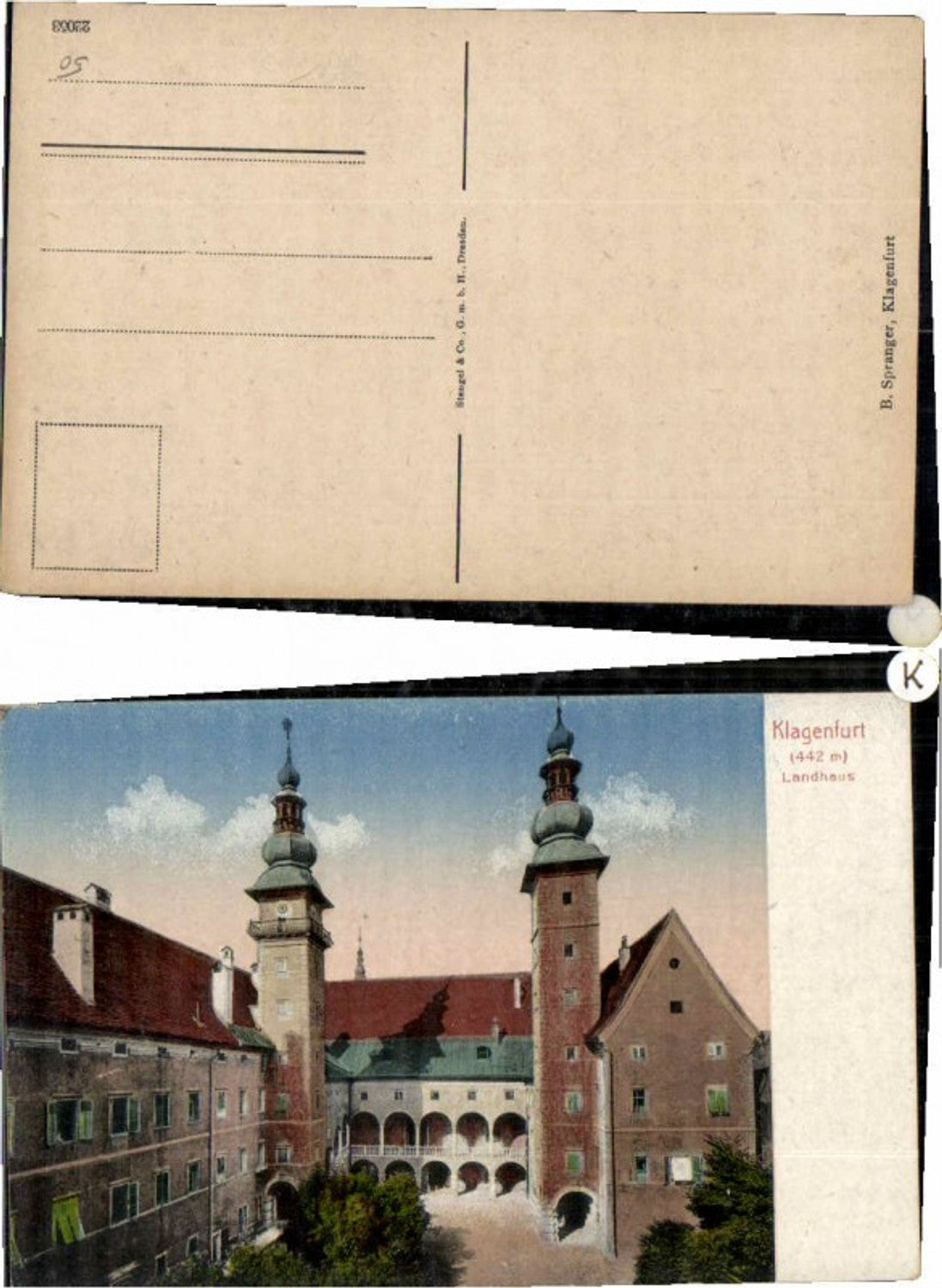60155,Klagenfurt Landhaus Partie 1900 pub Stengel Co 22053