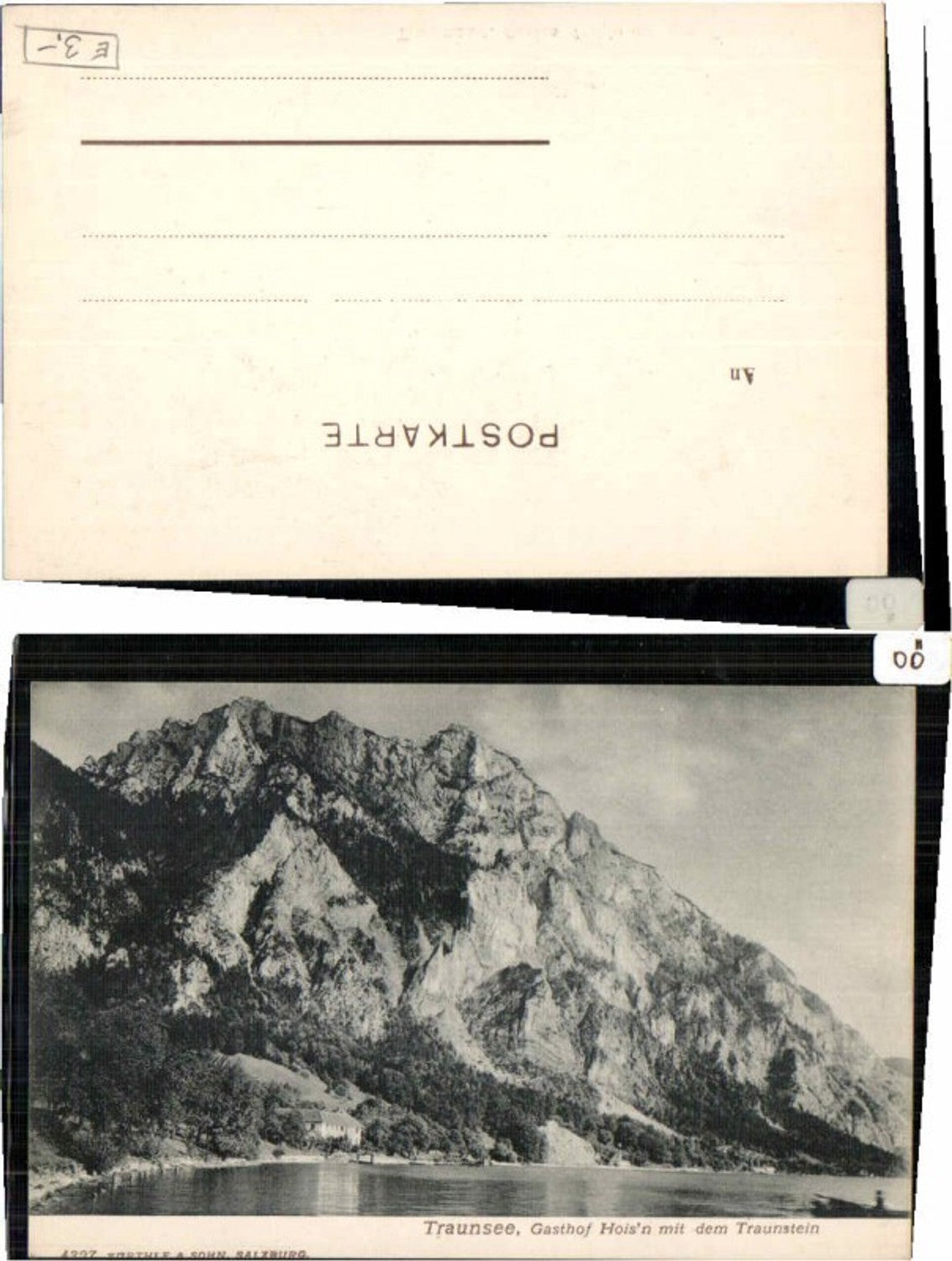 60287,Traunsee Gmunden Gasthaus Hoisn Traunstein 1910