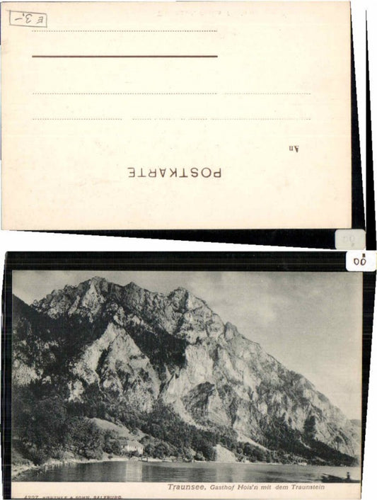 60287,Traunsee Gmunden Gasthaus Hoisn Traunstein 1910