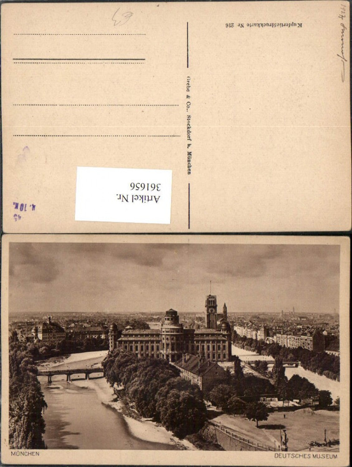 361656,München Teilansicht m. Deutschem Museum Brücke