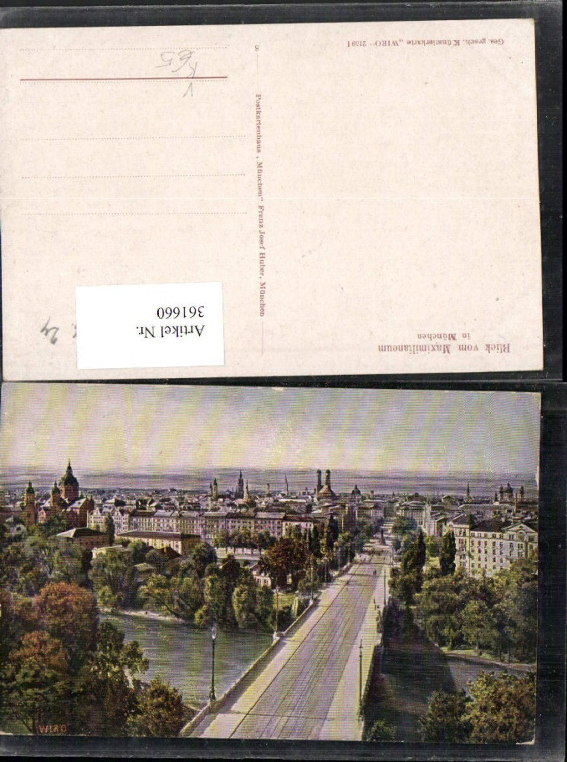 361660,Künstler AK München Teilansicht vom Maximilianeum pub Wiro Wiedemann 2159