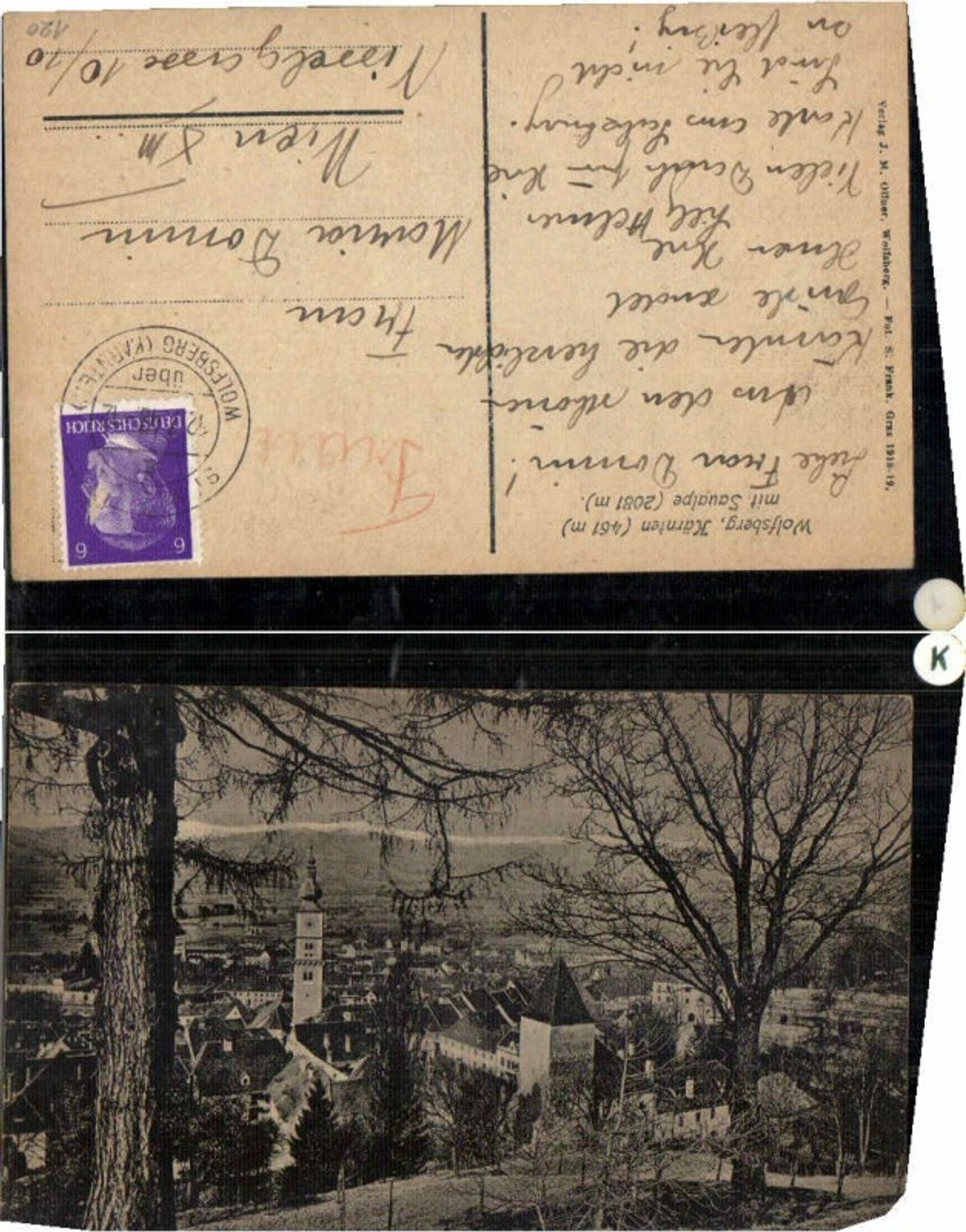 60364,Wolfsberg Totale um 1918