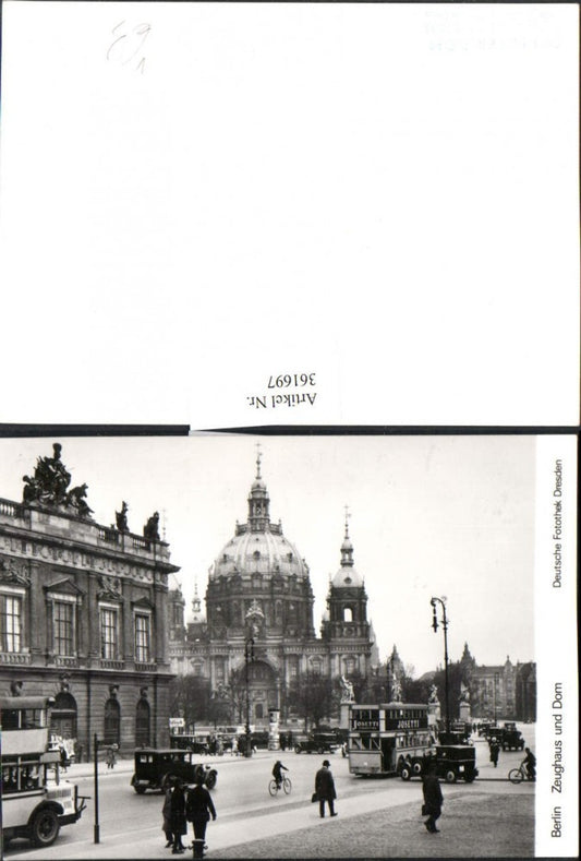 361697,Berlin Zeughaus und Dom Straßenansicht Doppeldecker Bus pub Deutsche Fotothek