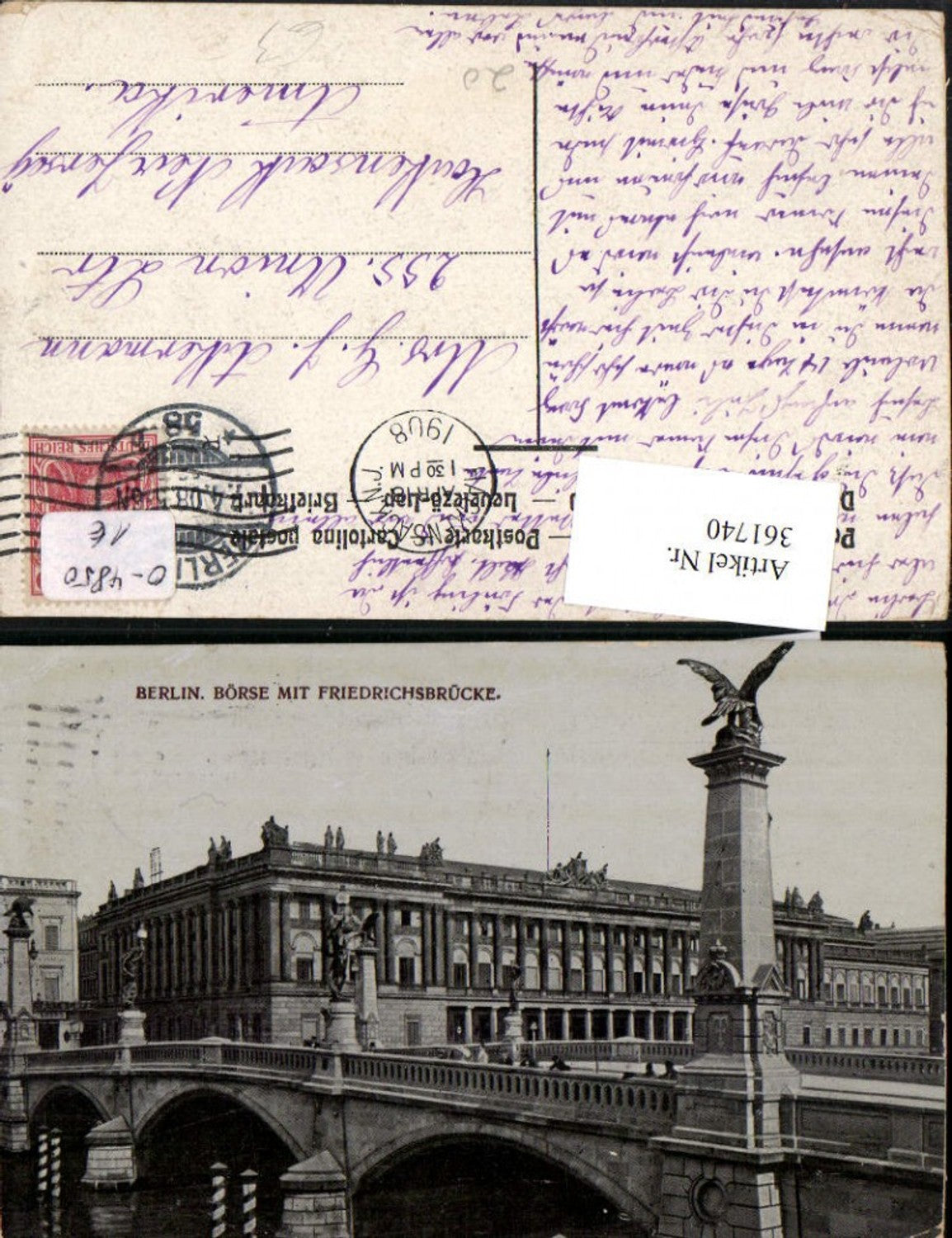 361740,Berlin Börse m. Friedrichsbrücke Brücke