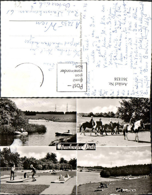 361838,Hamburg Öjendorfer Park Pferde Minigolf Mehrbildkarte