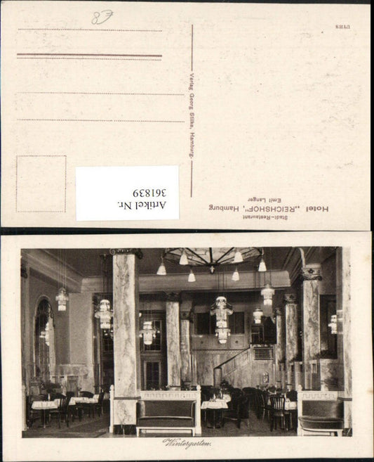 361839,Hamburg Stadt Restaurant Hotel Reichshof Wintergarten