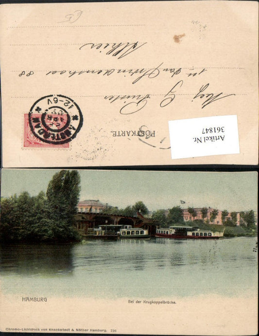 361847,Hamburg Krugkoppelbrücke Brücke Boote pub Knackstedt & Näther 736