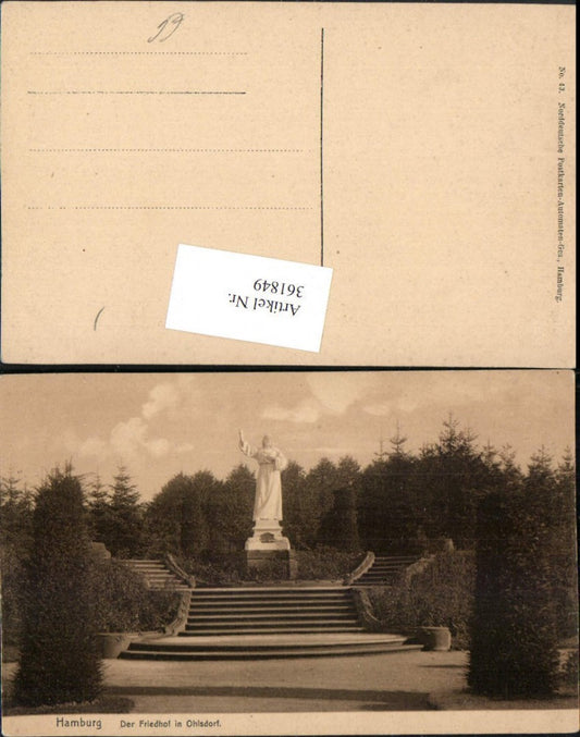 361849,Hamburg Friedhof in Ohlsdorf Statue