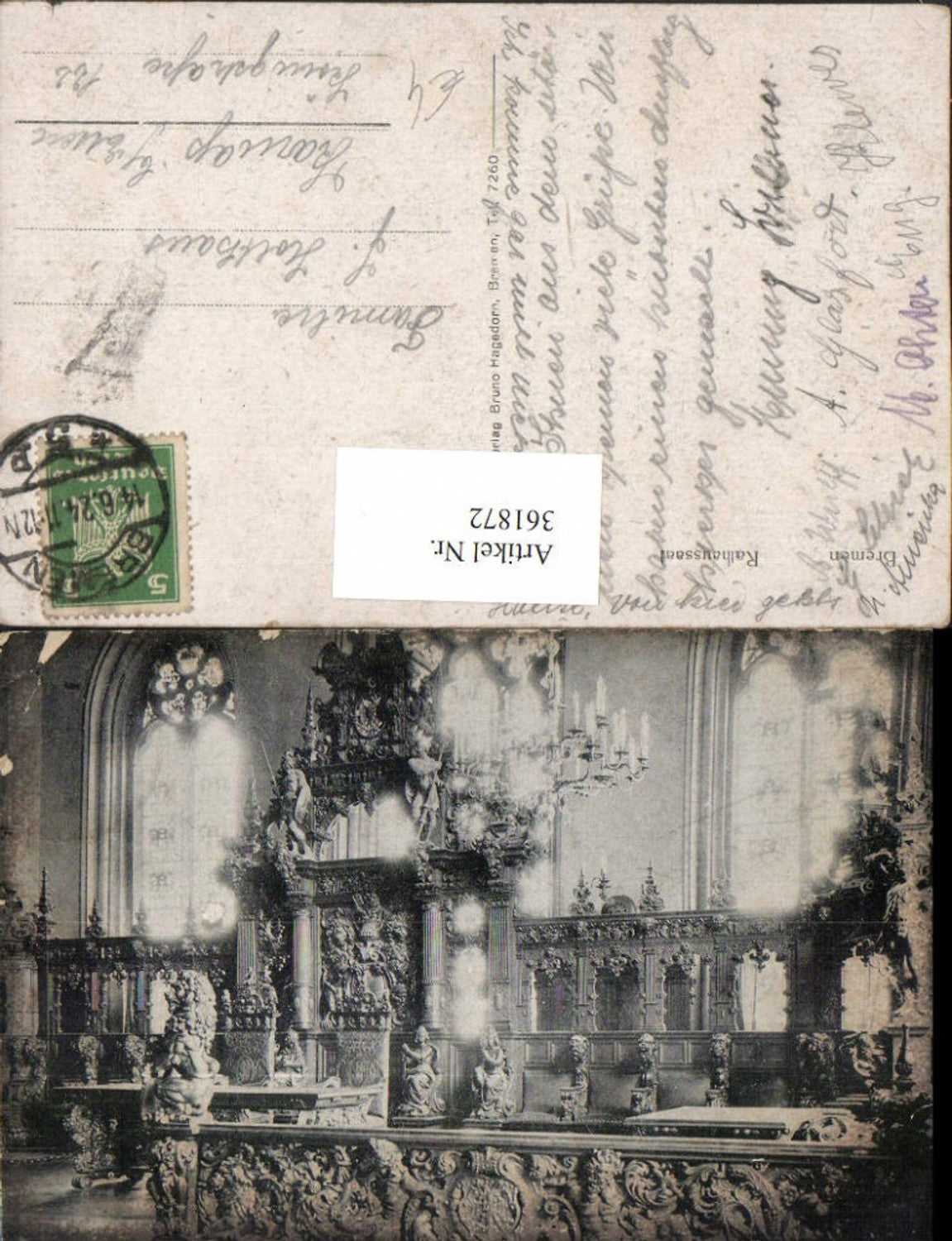 361872,Bremen Rathaus Saal Innenansicht