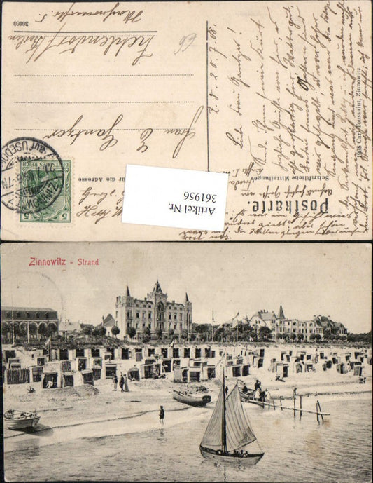 361956,Zinnowitz Strand Strandleben Segelboot