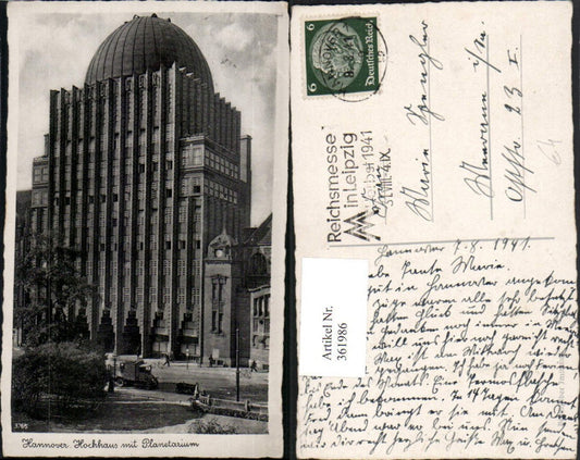 361986,Hannover Hochhaus m. Planetarium Gebäude