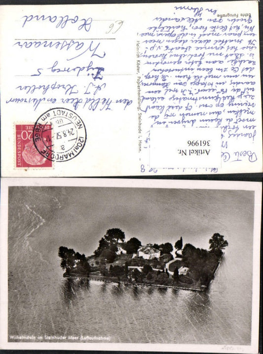 361996,Hannover Wilhelmstein im Steinhuder Meer Insel Fliegeraufnahme