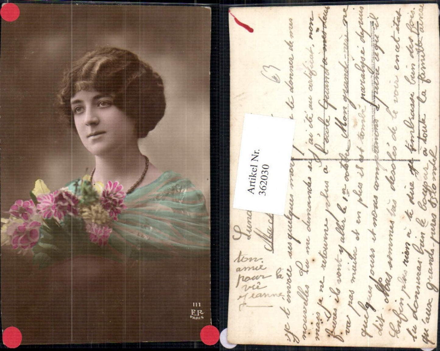 362030, Woman's pearl necklace, flowers, bouquet