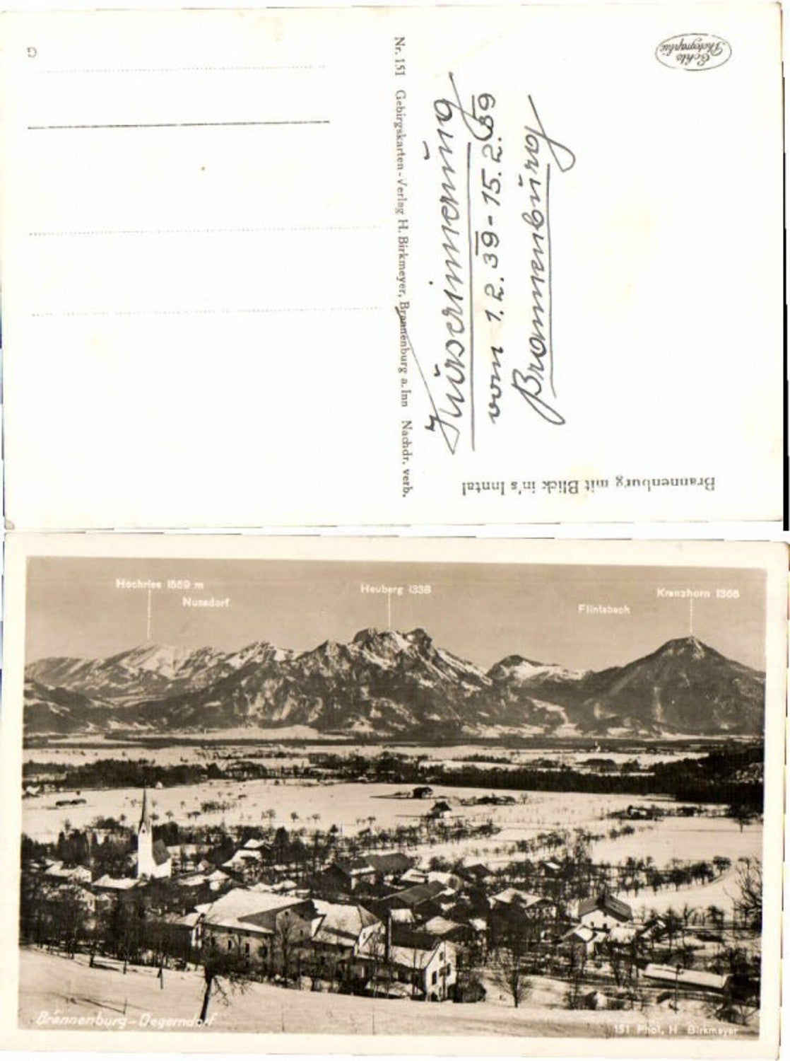 60835,Brannenburg Degerndorf um 1939