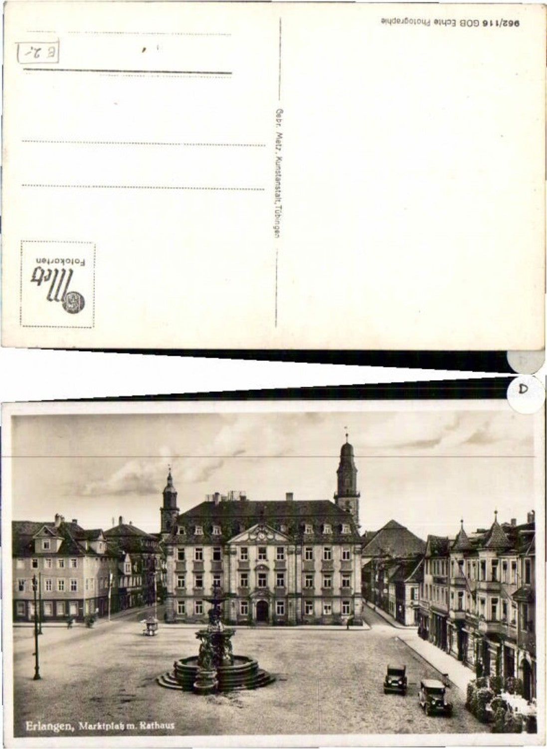 60922,Erlangen Marktplatz m. Rathaus 1930